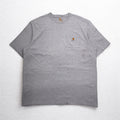 carhartt オリジナルフィット ポケット Tシャツ ポケTee 2XL TALL ORIGINAL FIT グレー コットン
