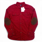 RALPH LAUREN フランネルシャツ XL レッド チェック レザー エルボーパッチ フラップポケット 未使用品