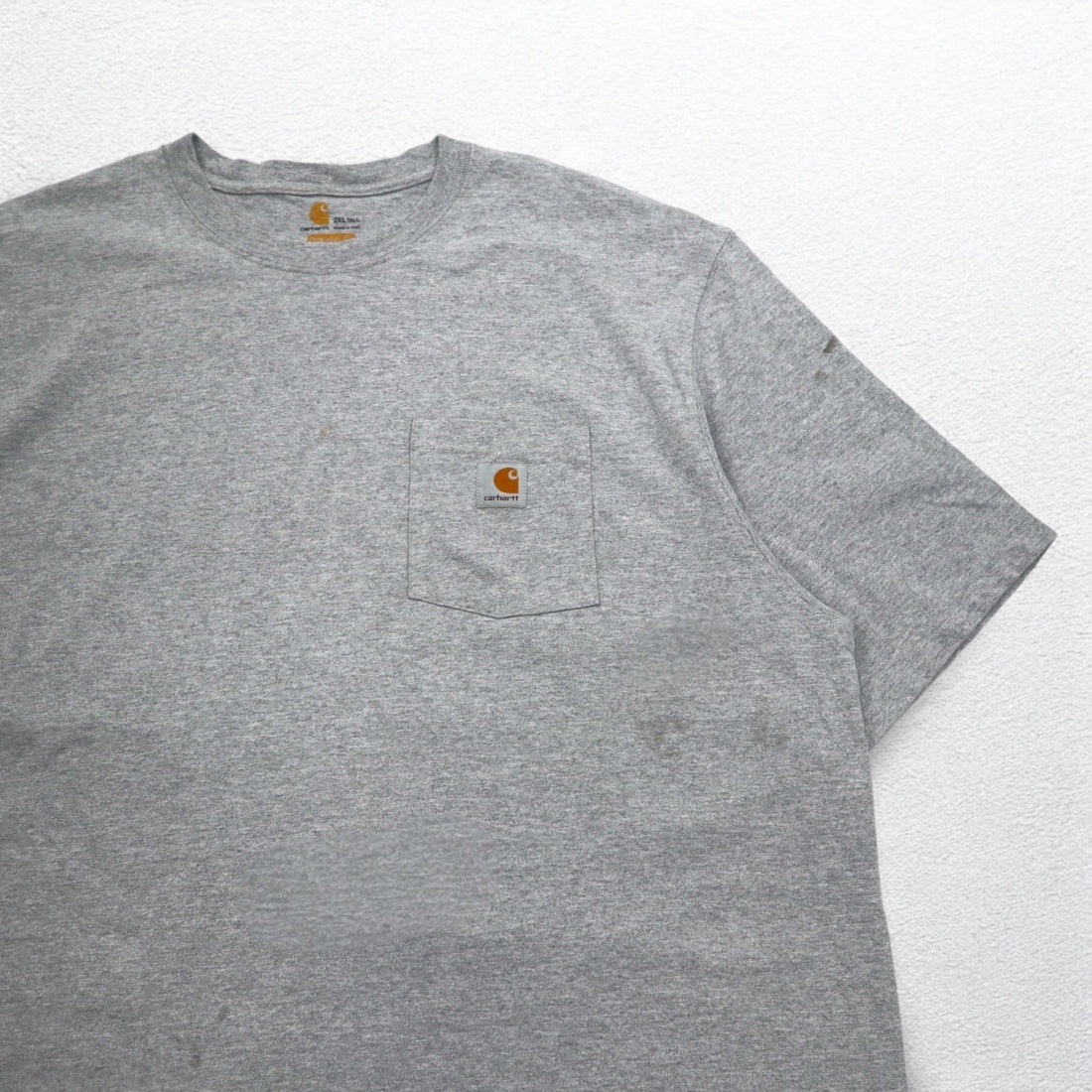 carhartt オリジナルフィット ポケット Tシャツ ポケTee 2XL TALL ORIGINAL FIT グレー コットン