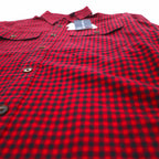 RALPH LAUREN フランネルシャツ XL レッド チェック レザー エルボーパッチ フラップポケット 未使用品
