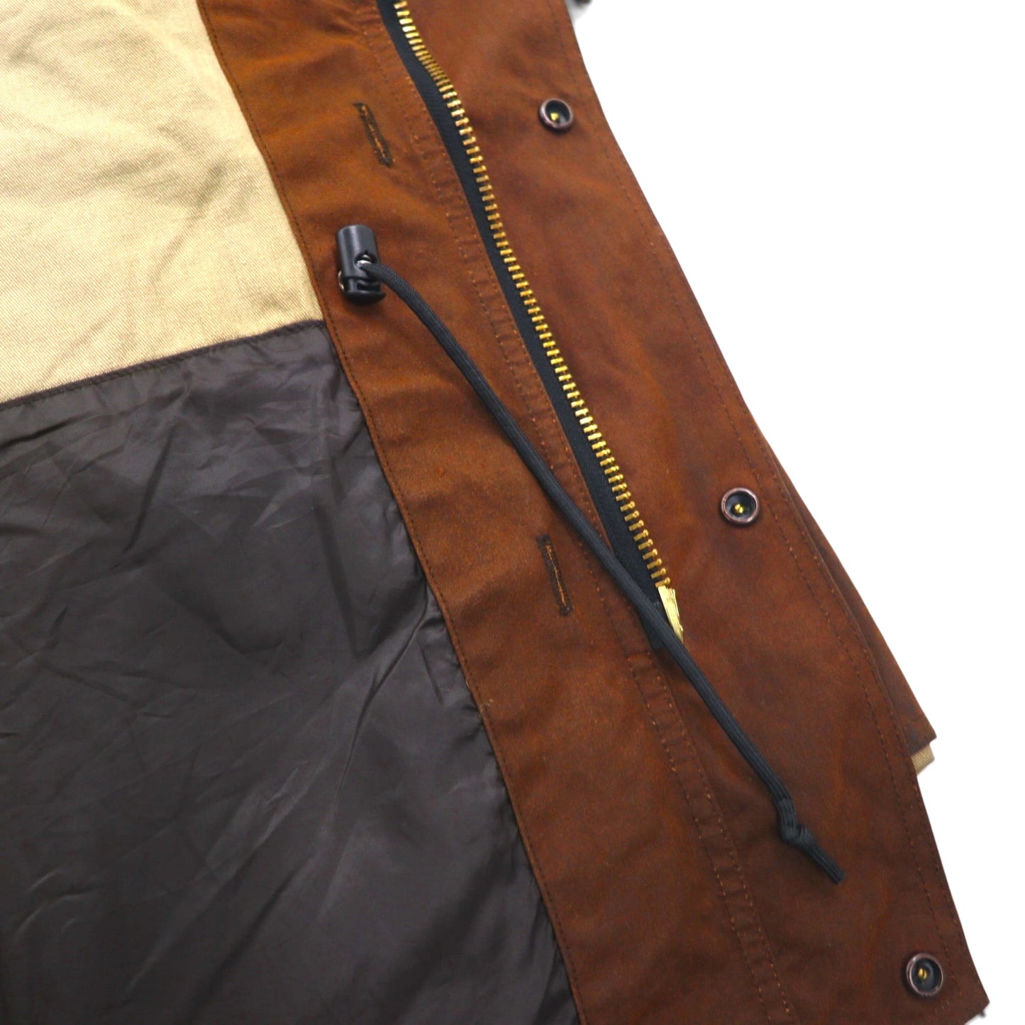 OUTBACK Oiled Hunting Jacket, Size L, Brown, Leather Collar, with Cape, Country Man