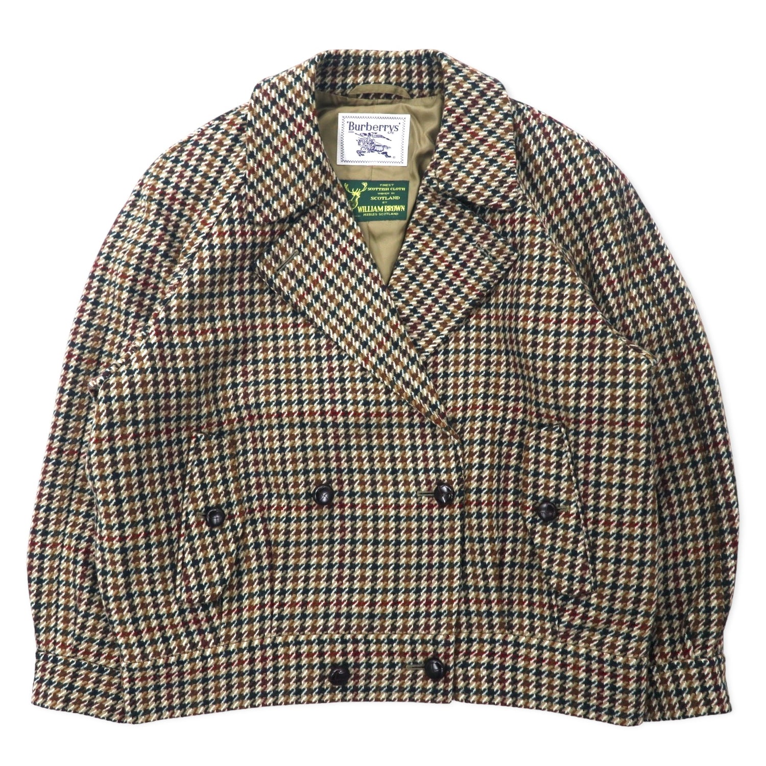 BURBERRYS × WILLIAM BROWN VINTAGE Double Tweed Jacket 11AR Brown