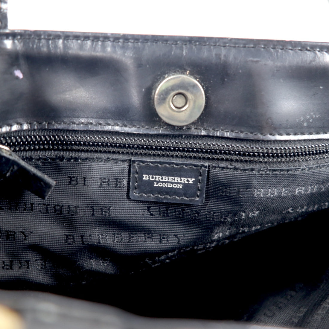 BURBERRY Nova Check Tote Bag Handbag PVC Leather Handle Beige