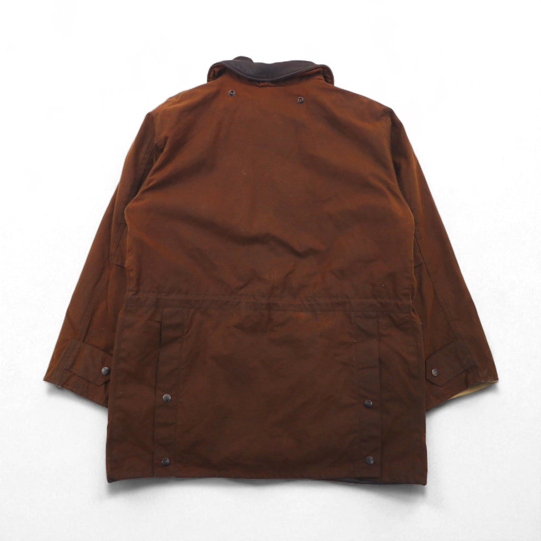 OUTBACK オイルド ハンティングジャケット L ブラウン 襟レザー ケープ付き COUNTRY MAN