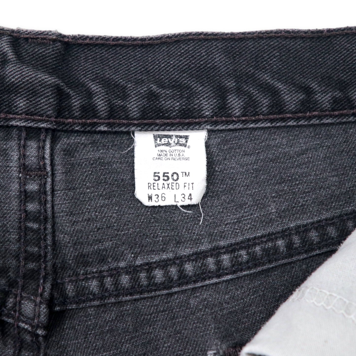 Levi's USA製 90年代 550 RELAXED FIT ブラック デニムパンツ 36 テーパード 550-0260