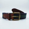 Polo Ralph Lauren ウェブベルト ネイビー コットン キャンバス レザー 真鍮 ゴールド バックル
