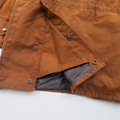 OUTBACK Oiled Hunting Jacket, Size L, Brown, Leather Collar, with Cape, Country Man