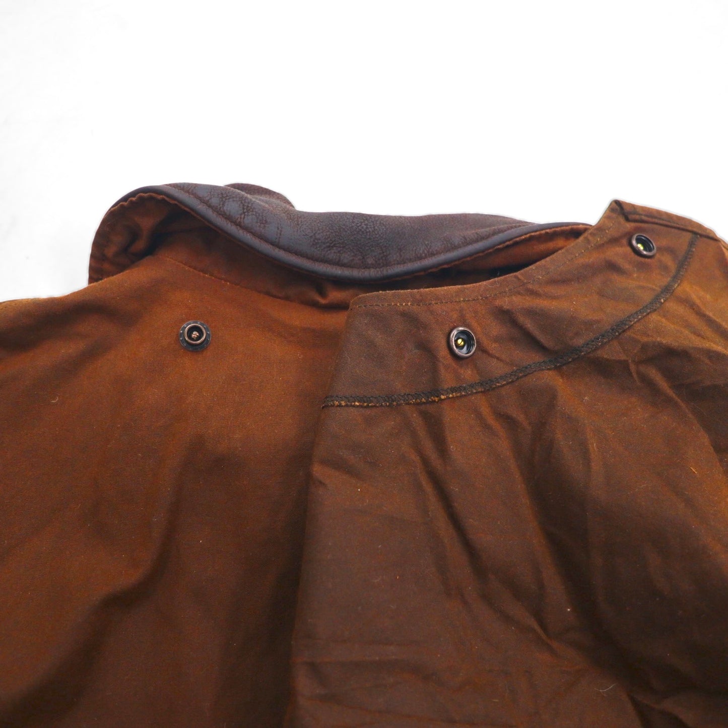 OUTBACK Oiled Hunting Jacket, Size L, Brown, Leather Collar, with Cape, Country Man