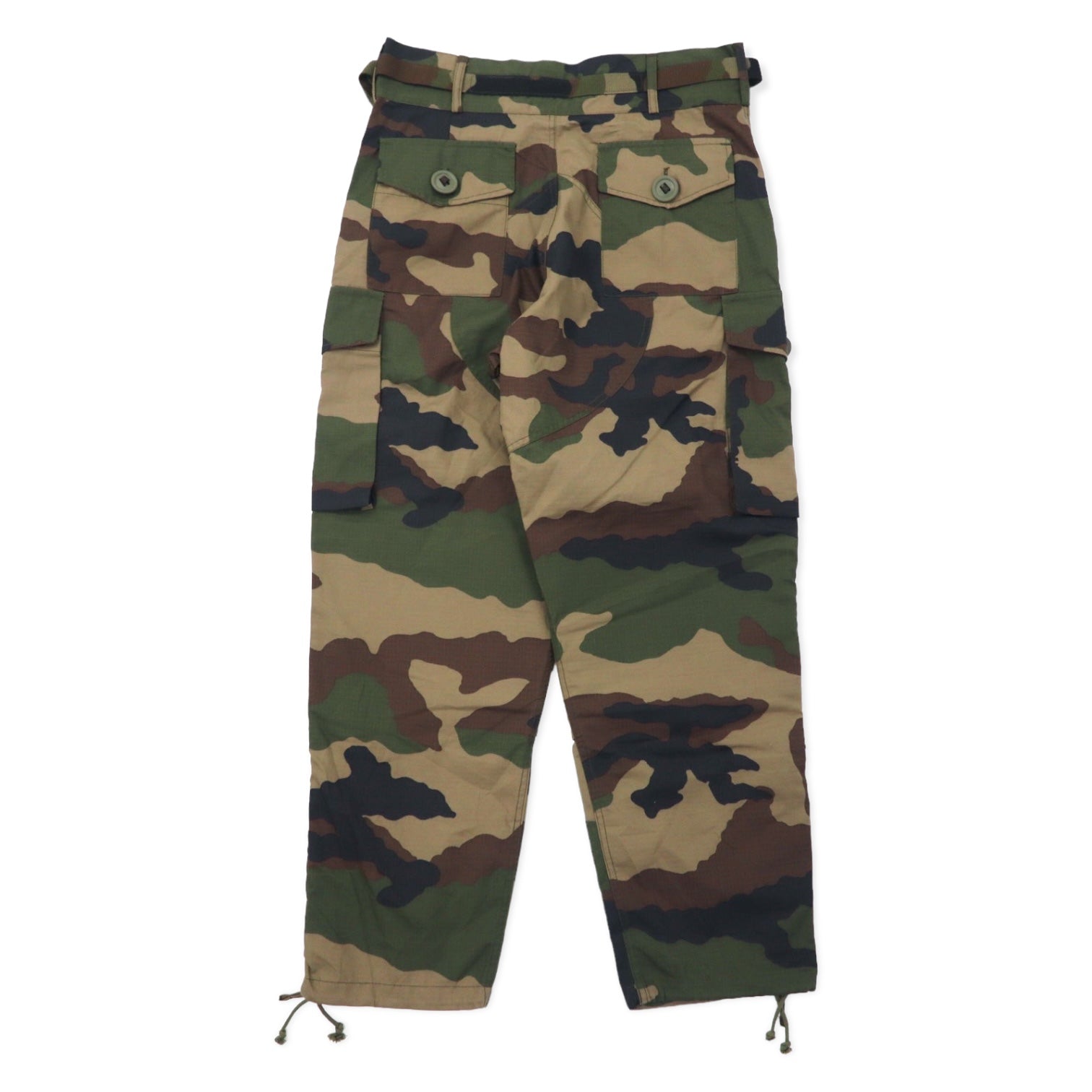 FRENCH ARMY French Army Double Knee Cargo Pants M Khaki Camouflage Ripstop Utility Gimmick Military LEO MINOR 2019