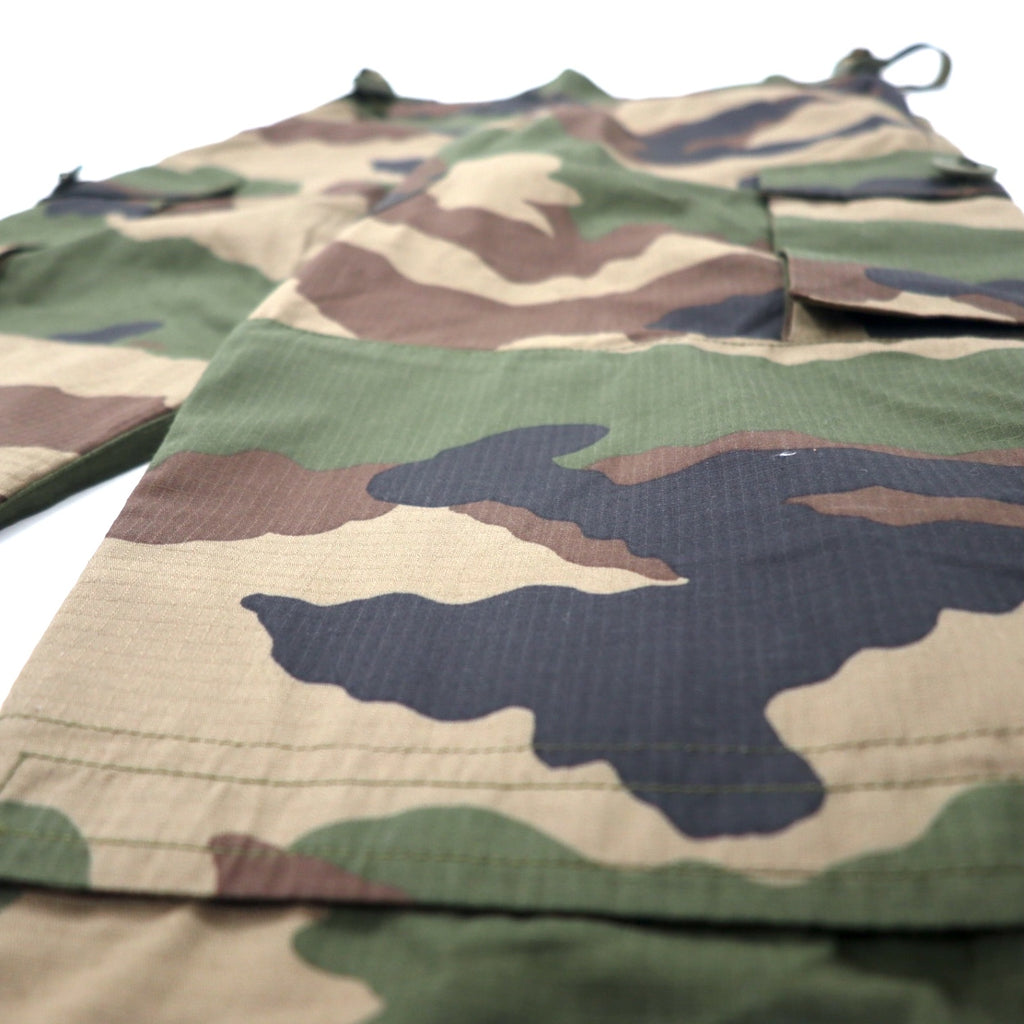 FRENCH ARMY French Army Double Knee Cargo Pants M Khaki Camouflage Ripstop Utility Gimmick Military LEO MINOR 2019