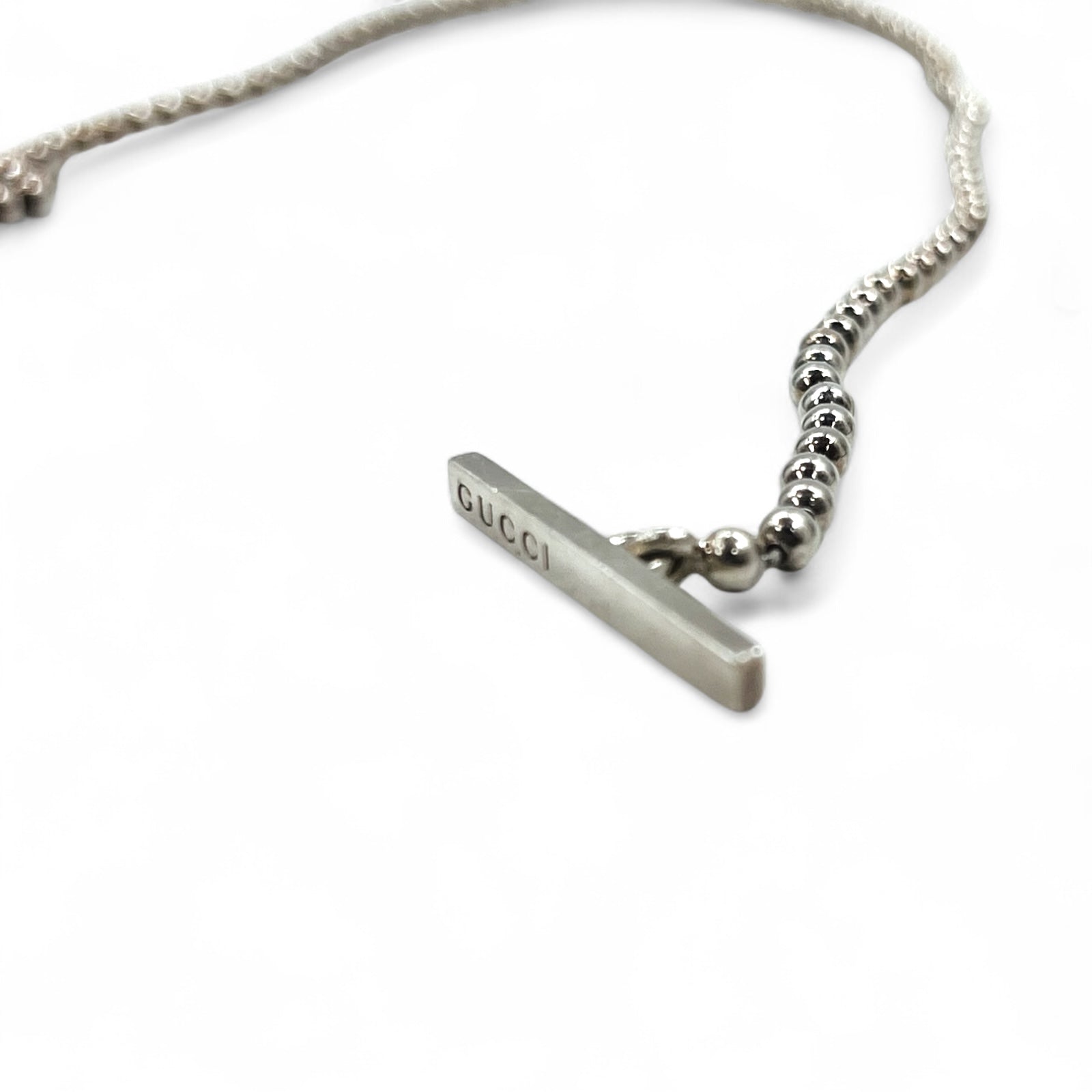 GUCCI ボールチェーン シルバー ネックレス ペンダント Ag925 インターロッキングG イタリア製
