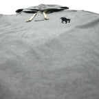 Polo Ralph Lauren Henley Hoodie, Large, Gray Embroidery Big Pony, Pique Half-Button Pullover