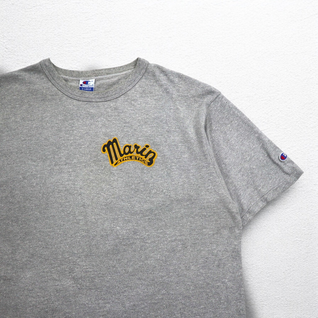 Champion USA製 90年代 カレッジプリント Tシャツ XL グレー コットン Marin ATHLETICS