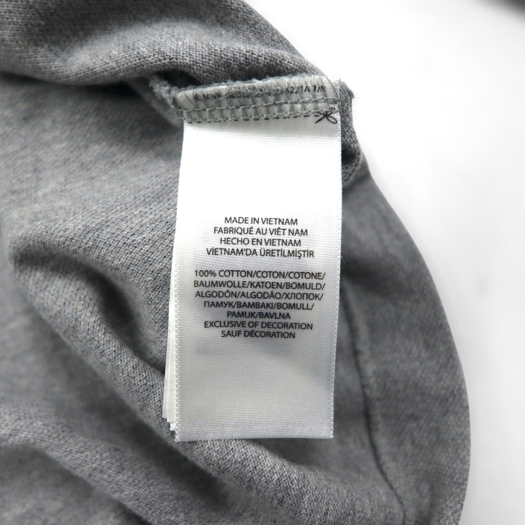 Polo Ralph Lauren Henley Hoodie, Large, Gray Embroidery Big Pony, Pique Half-Button Pullover