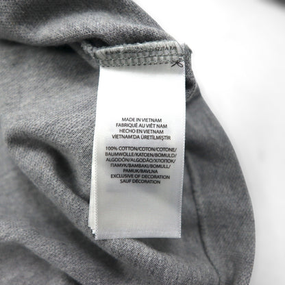 Polo Ralph Lauren ヘンリーネック パーカー L グレー 刺繍 ビッグポニー 鹿の子 ハーフボタン プルオーバー