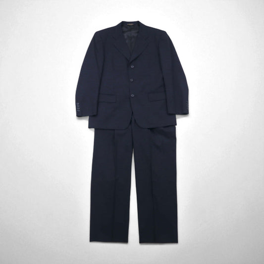 Brooks Brothers 3B スーツ セットアップ M ネイビー ウール 2タック ワイド