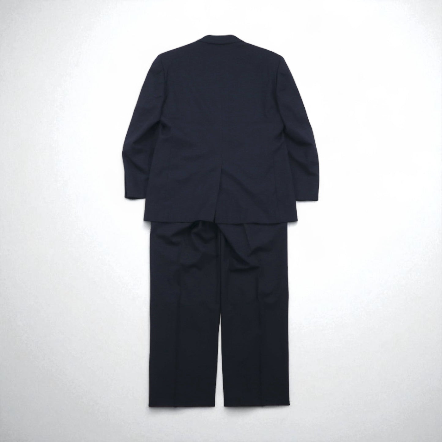 Brooks Brothers 3B Suit, Size M, Navy Wool, Double-Tuck, Wide Fit