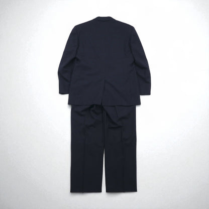 Brooks Brothers 3B Suit, Size M, Navy Wool, Double-Tuck, Wide Fit