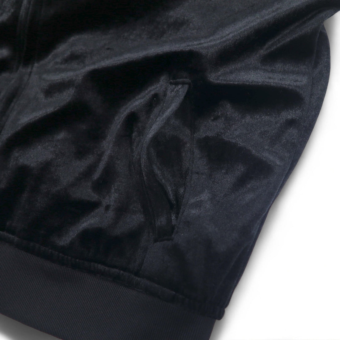 adidas 90s ATP style velour track jacket jersey L black trefoil logo 3 stripes