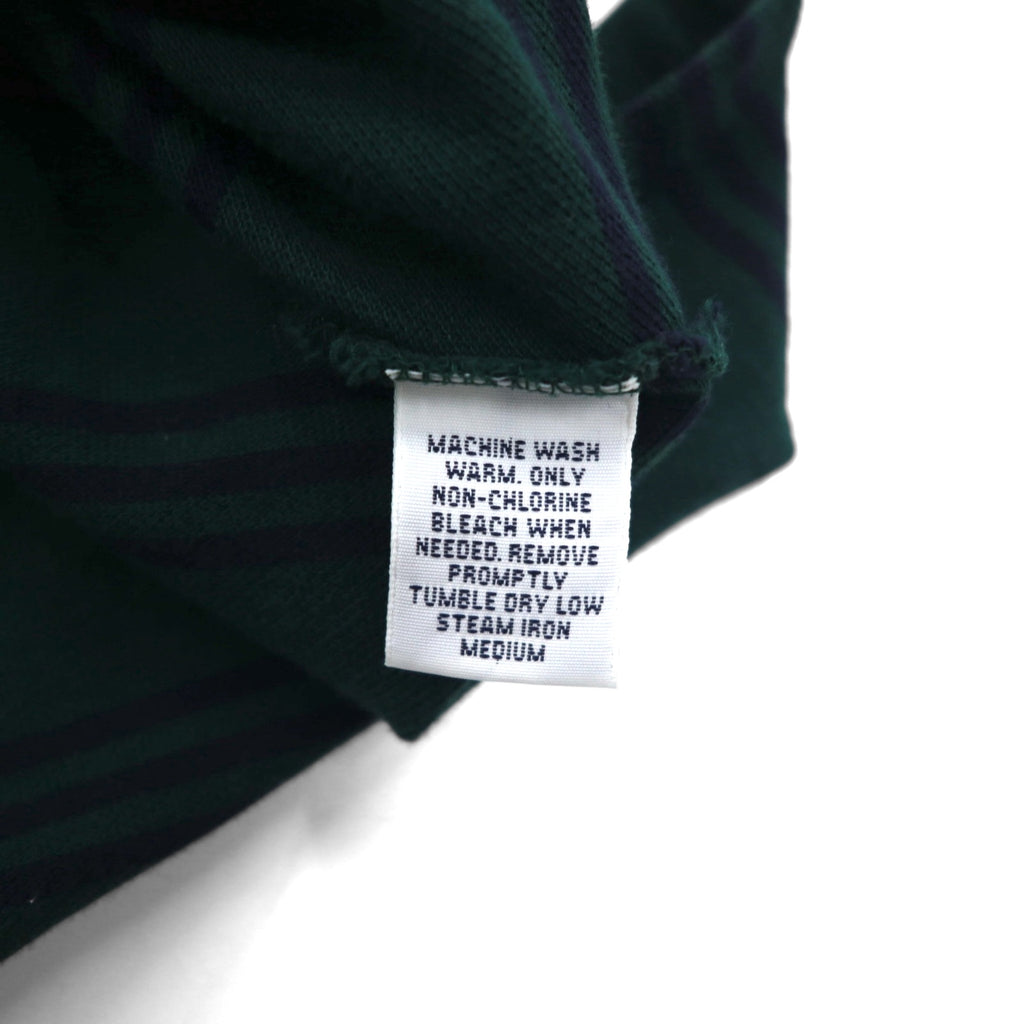 Polo by Ralph Lauren 90s Striped Polo Shirt 2XL Green Cotton Pique Small Pony Embroidery