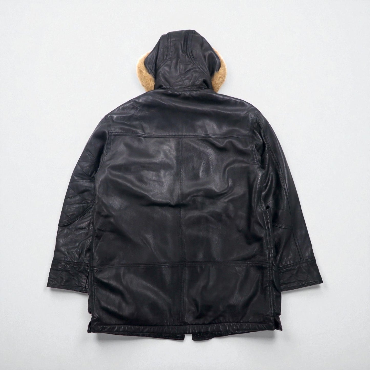 GARA 90s Vintage Lambskin Coat ラムレザー N-3B フライトジャケット M ファー 比翼 ririジップ
