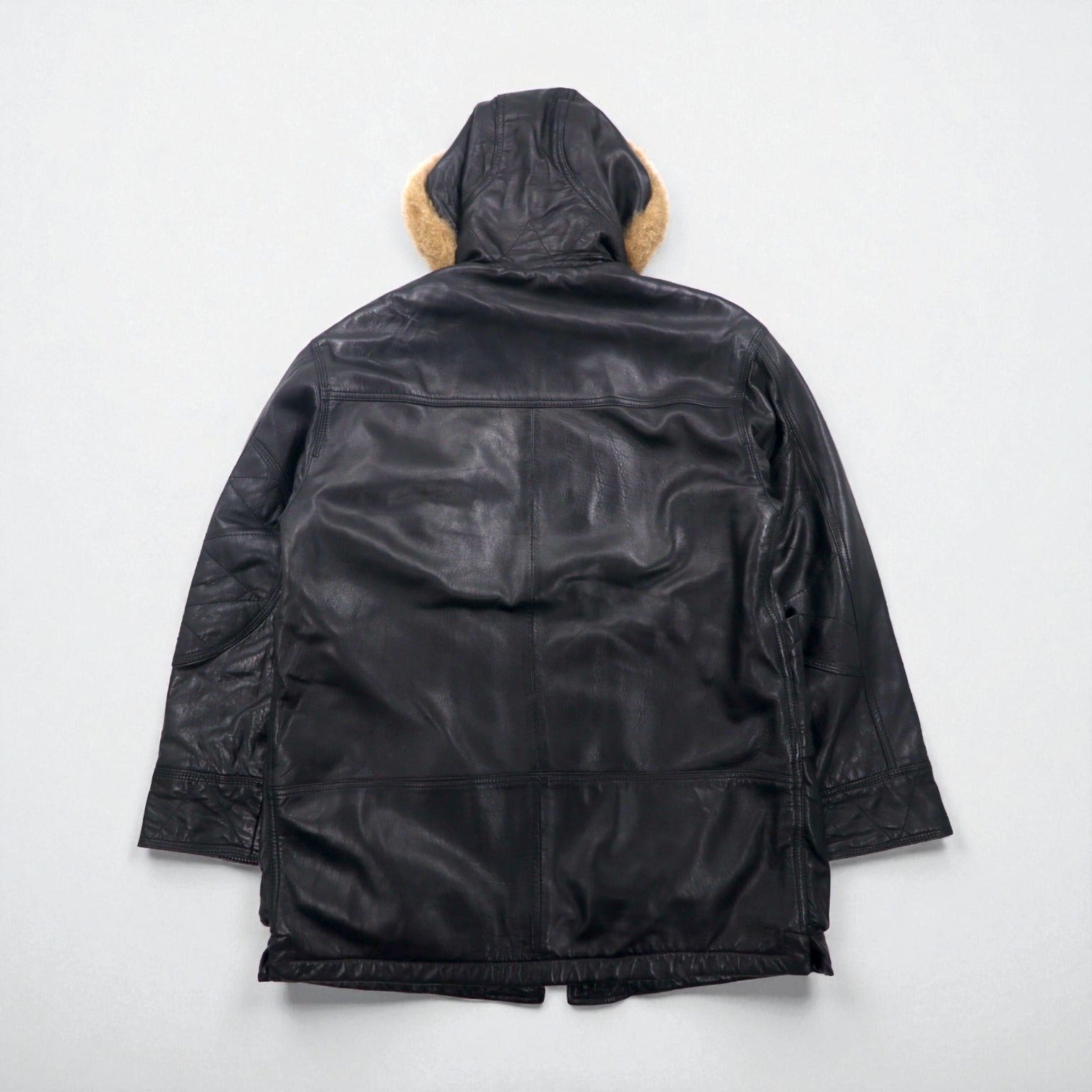GARA 90s Vintage Lambskin Coat ラムレザー N-3B フライトジャケット M ファー 比翼 ririジップ