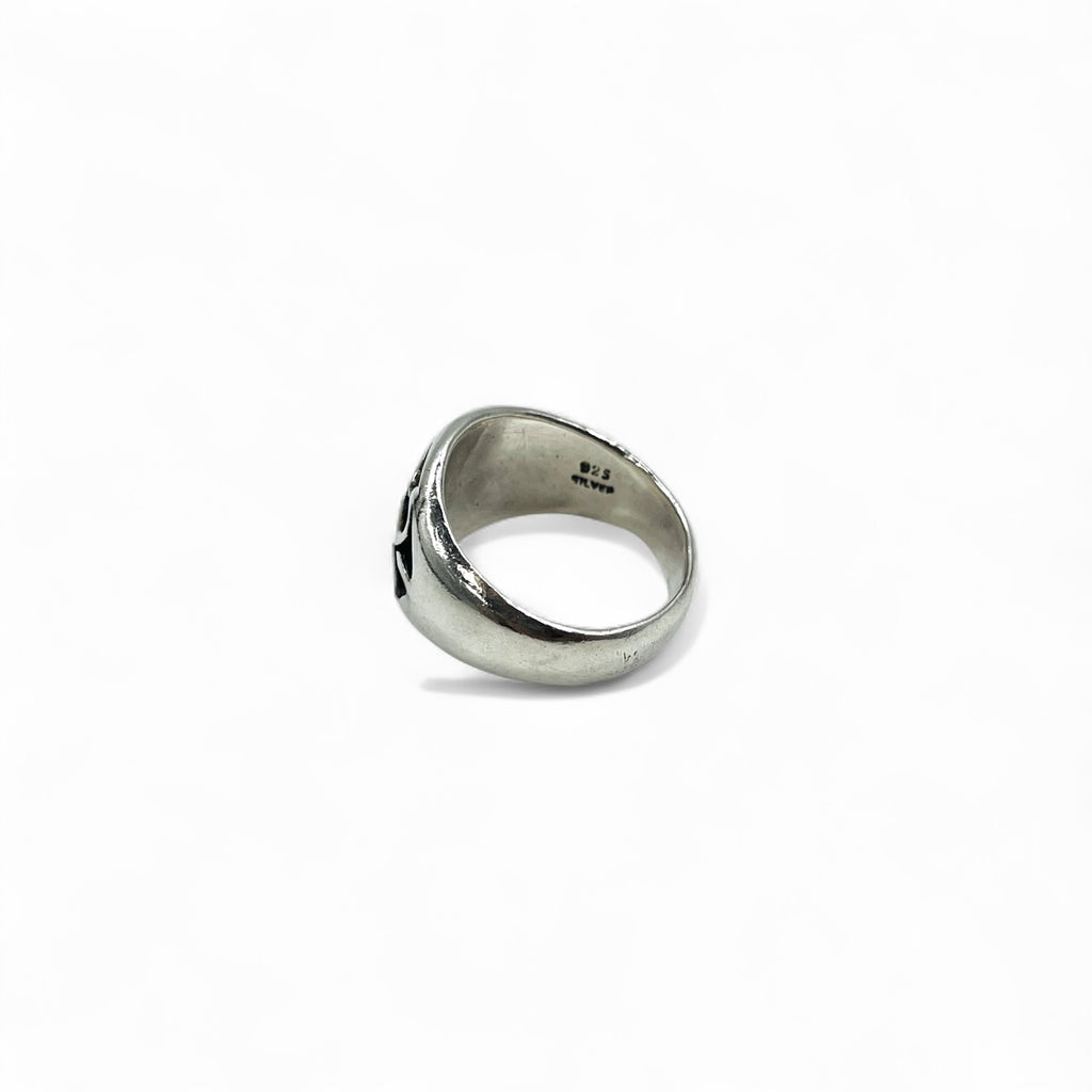 Vintage Silver Signet Ring シグネット フレア クロス リング 指輪 17号 シルバー 925 ゴシック