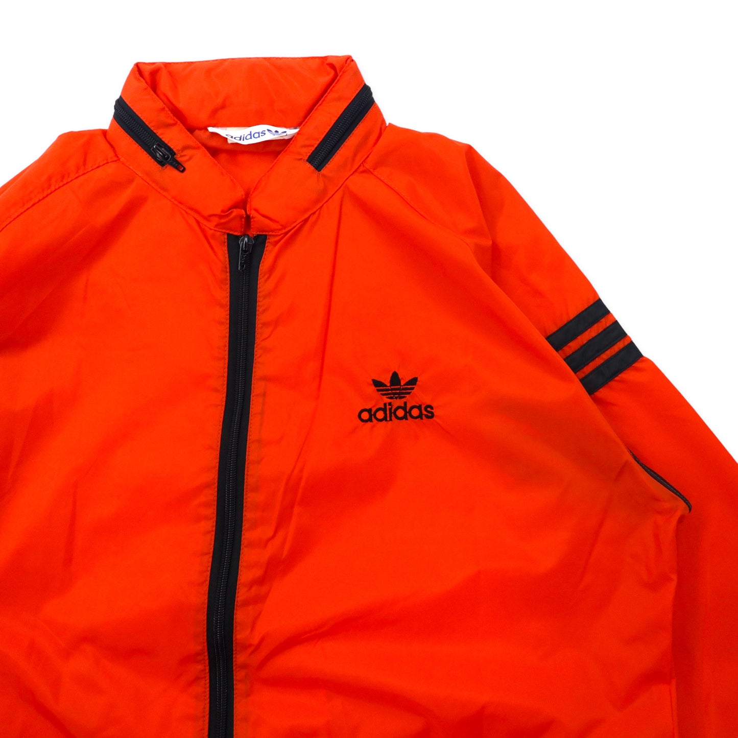 Adidas 80's Descente MADE Windbreaker L Orange 3 Striped Su Hoodie 