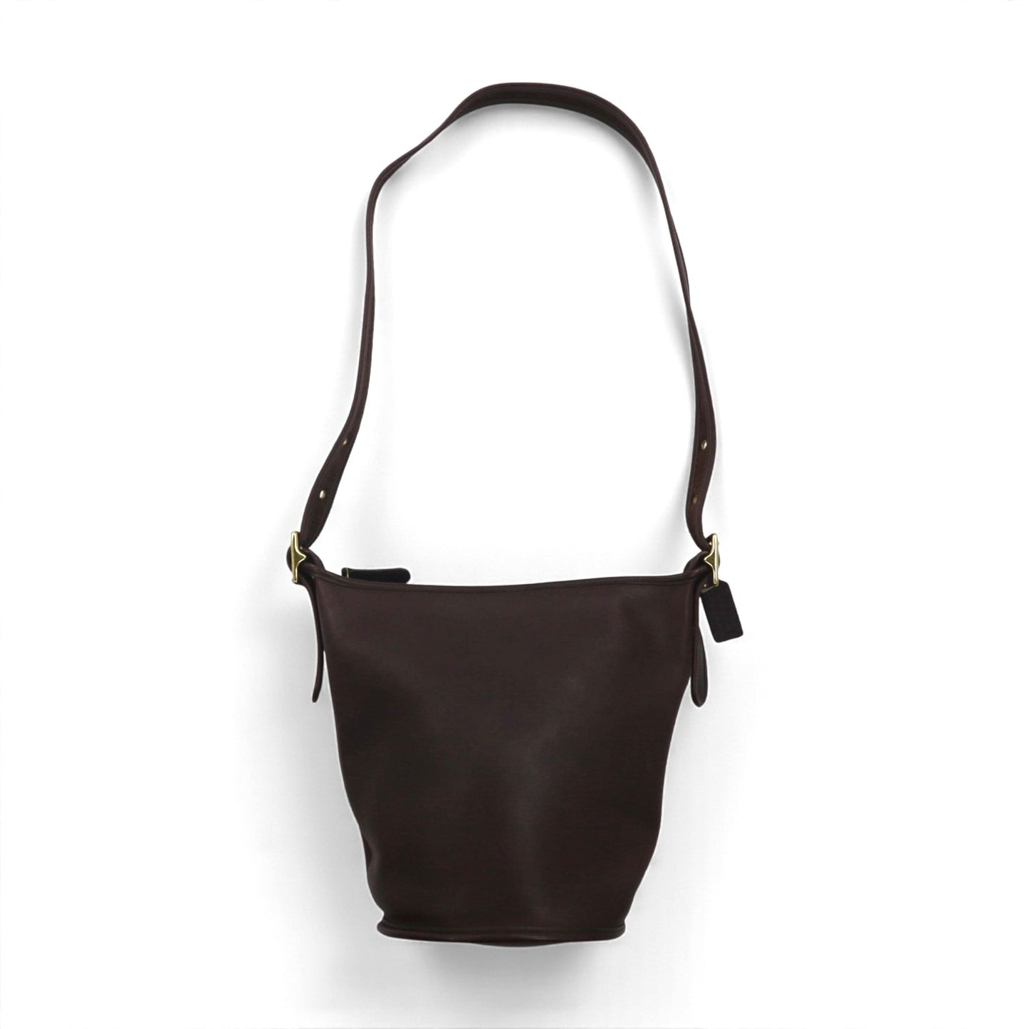 COACH オールドコーチ バケツ型 ショルダーバッグ ブラウン レザー 牛革 9953 ヴィンテージ