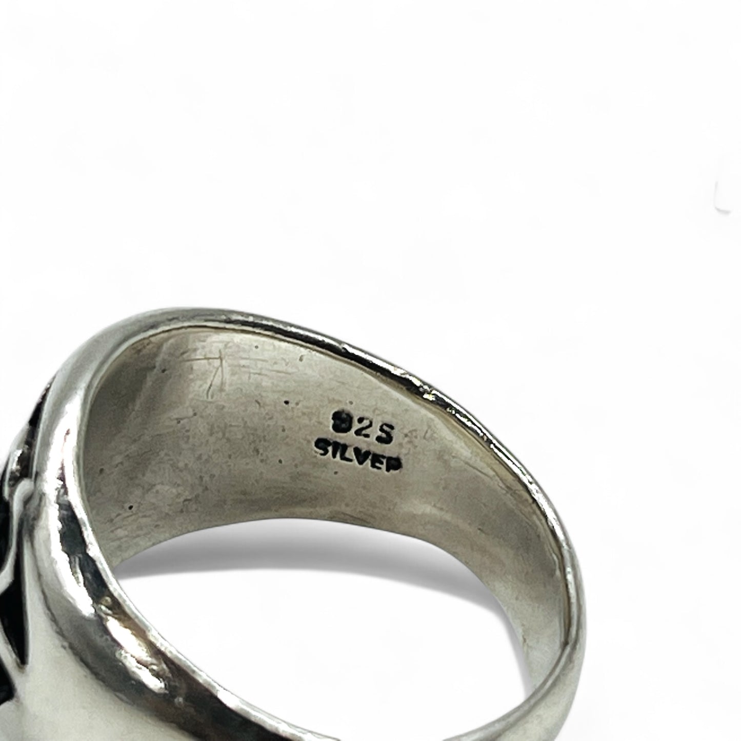 Vintage Silver Signet Ring シグネット フレア クロス リング 指輪 17号 シルバー 925 ゴシック