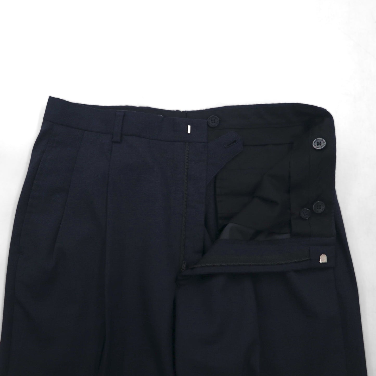 Brooks Brothers 3B Suit, Size M, Navy Wool, Double-Tuck, Wide Fit