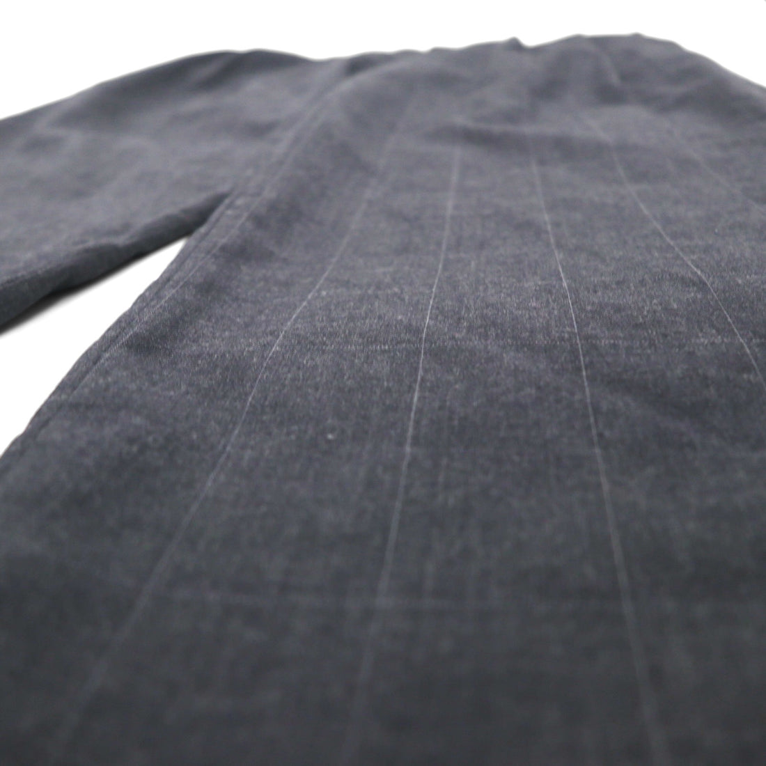 NAUTICA RIGGER クラシックフィット 2タック ワイド スラックスパンツ L グレー チェック ウール
