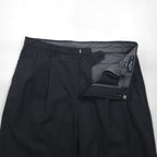 NAUTICA RIGGER クラシックフィット 2タック ワイド スラックスパンツ L グレー チェック ウール