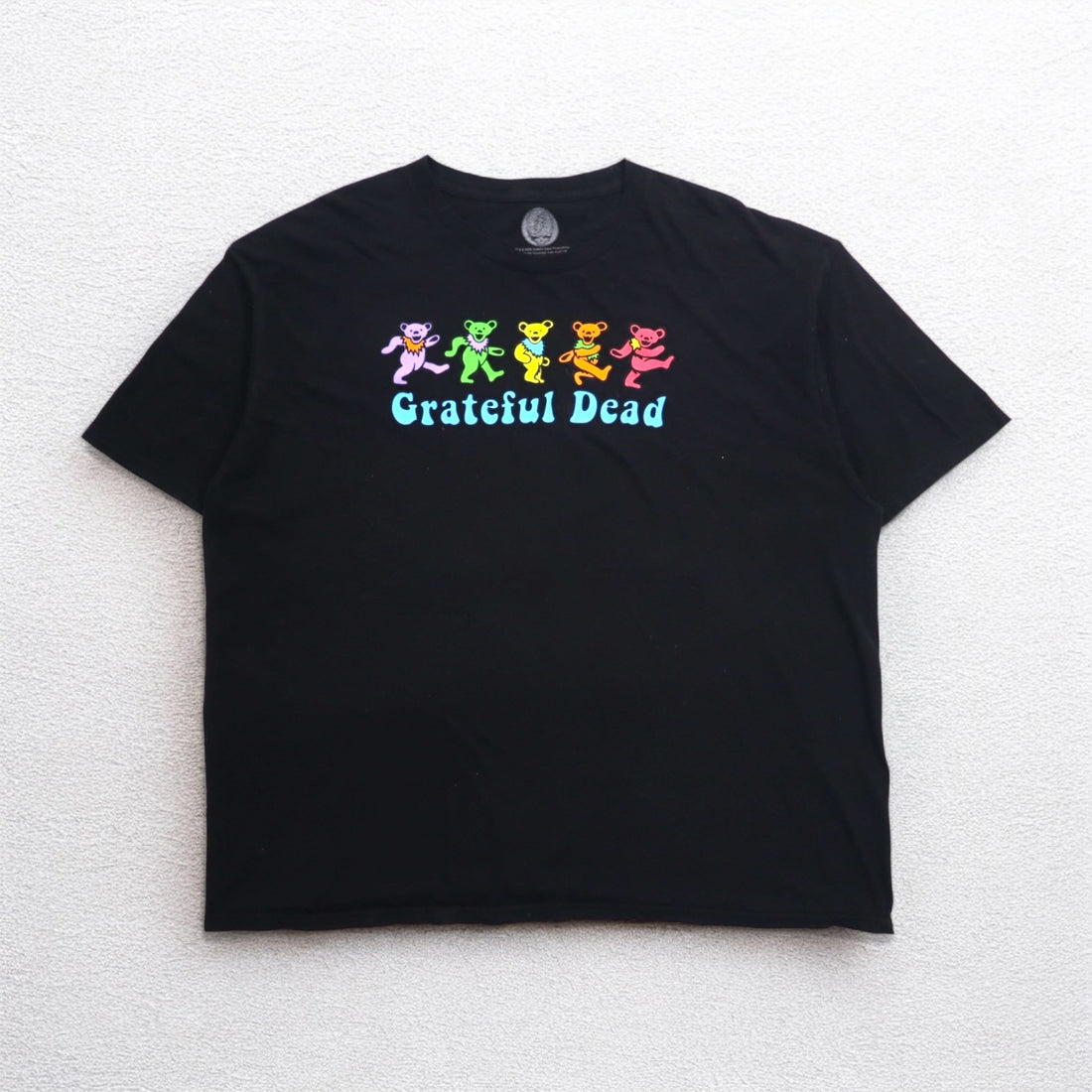 Grateful Dead Dancing Bear Band T-Shirt, 3XL, Black, Cotton, Made in Mexico