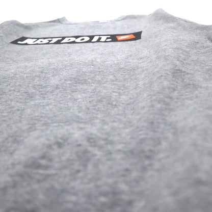 NIKE HBR フリースクルー スウェット S グレー コットン 裏起毛 JUST DO IT. 928700-063