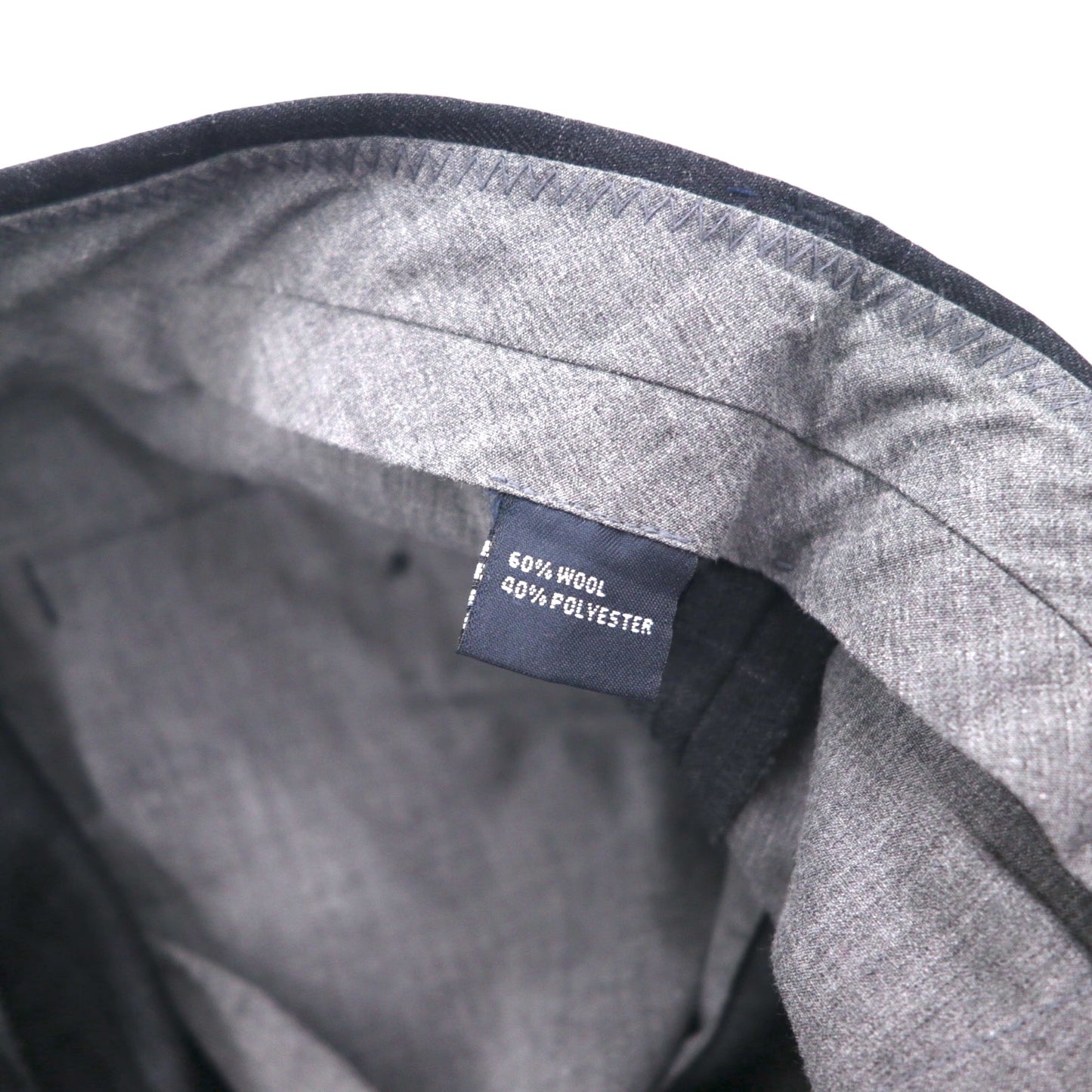 NAUTICA RIGGER Classic Fit 2-Puck Wide Leg Slacks, Size L, Gray Check Wool