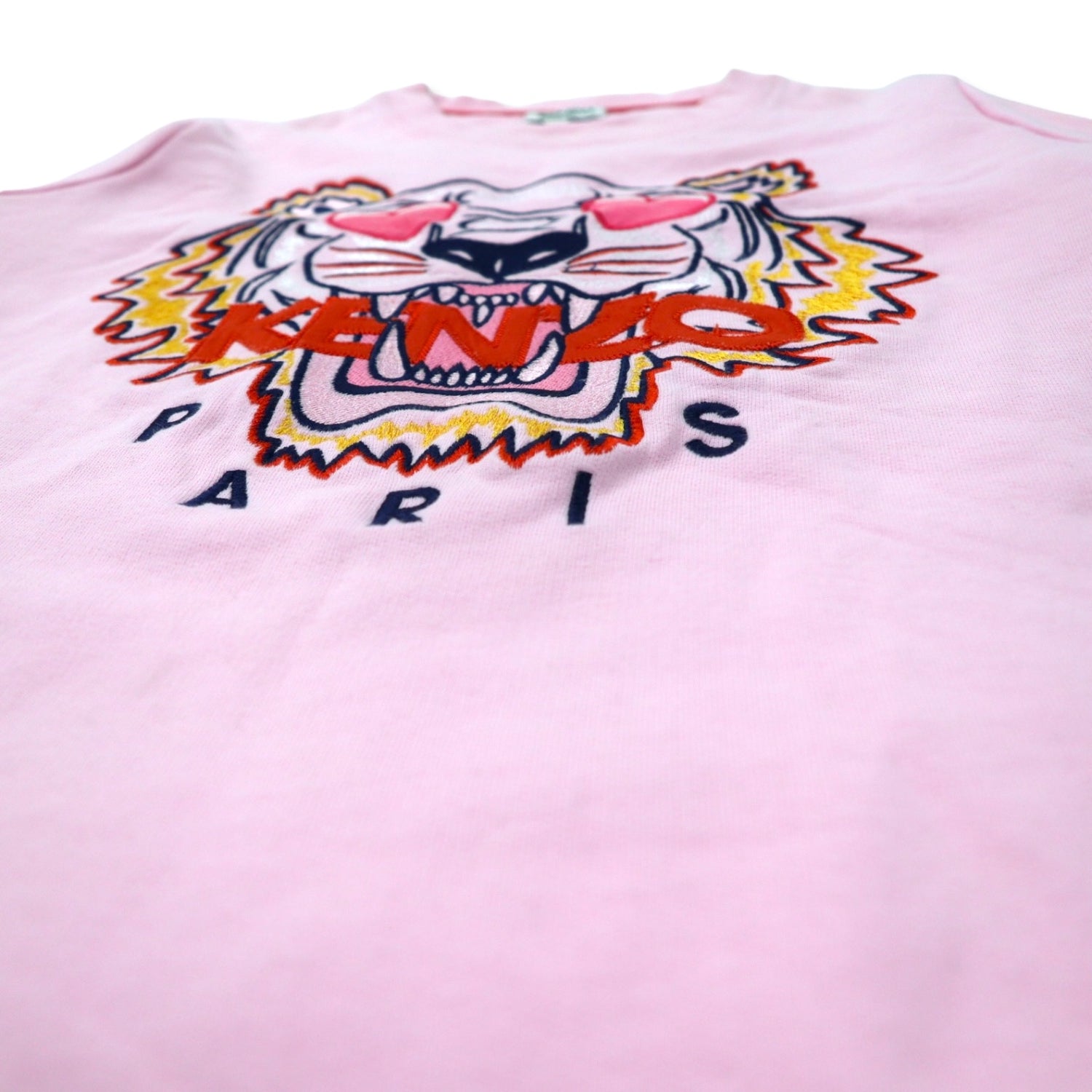 KENZO Tiger Embroidery Sweatshirt S Pink Cotton Heart Valentine Limited  Model F852SW7054X4 Portugal Made – 日本然リトテ