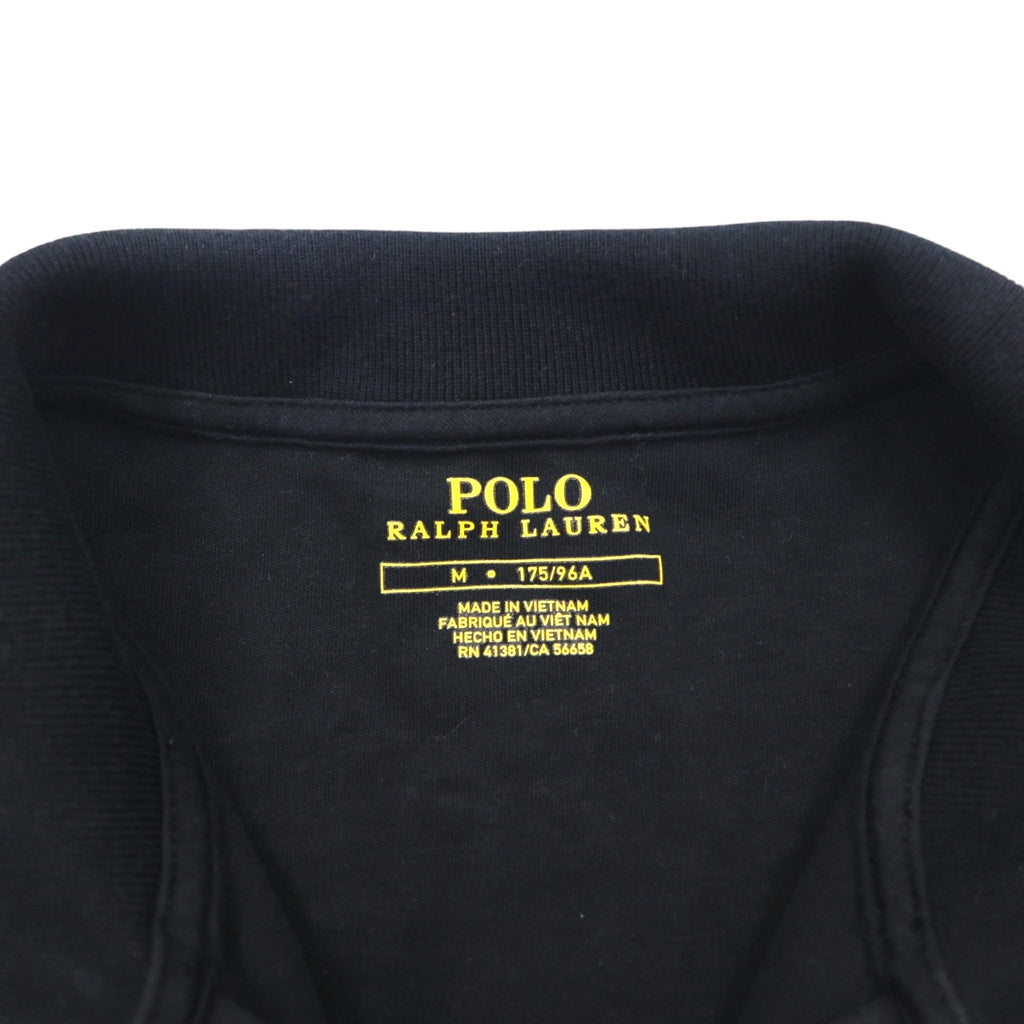 Polo Ralph Lauren トラックジャケット ジャージ M ブラック コットン スモールポニー刺繡 トリコロール