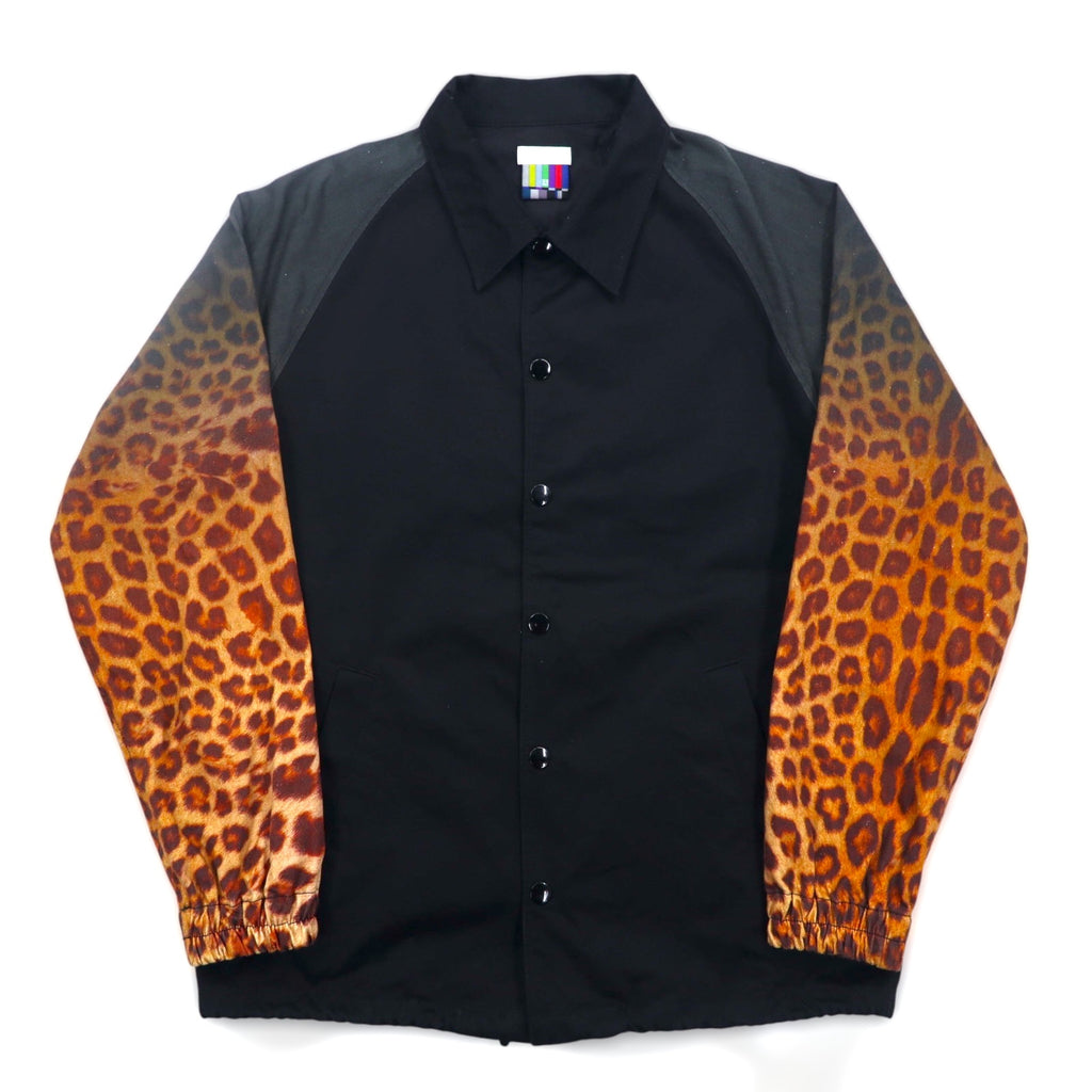 FACETASM レオパード コーチジャケット M ブラック コットン HT-JK-M05