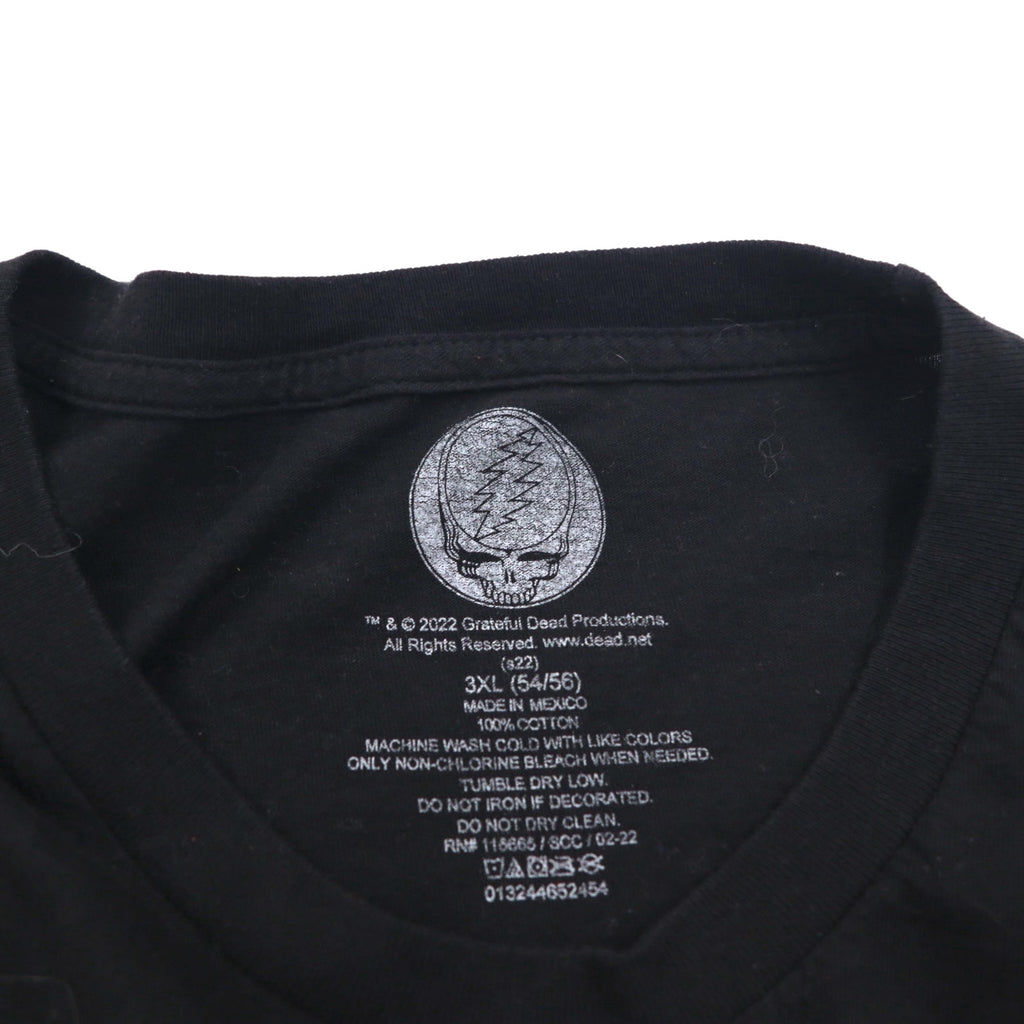 Grateful Dead グレイトフルデッド ダンシングベア バンド Tシャツ 3XL ブラック コットン メキシコ製