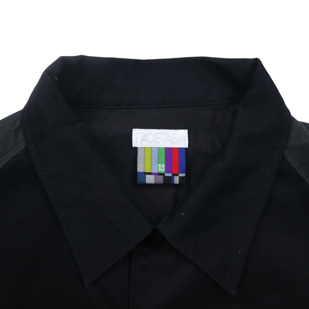 FACETASM レオパード コーチジャケット M ブラック コットン HT-JK-M05