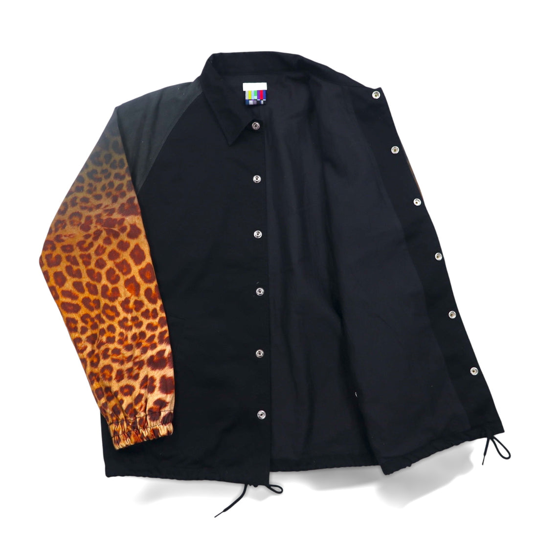 FACETASM レオパード コーチジャケット M ブラック コットン HT-JK-M05