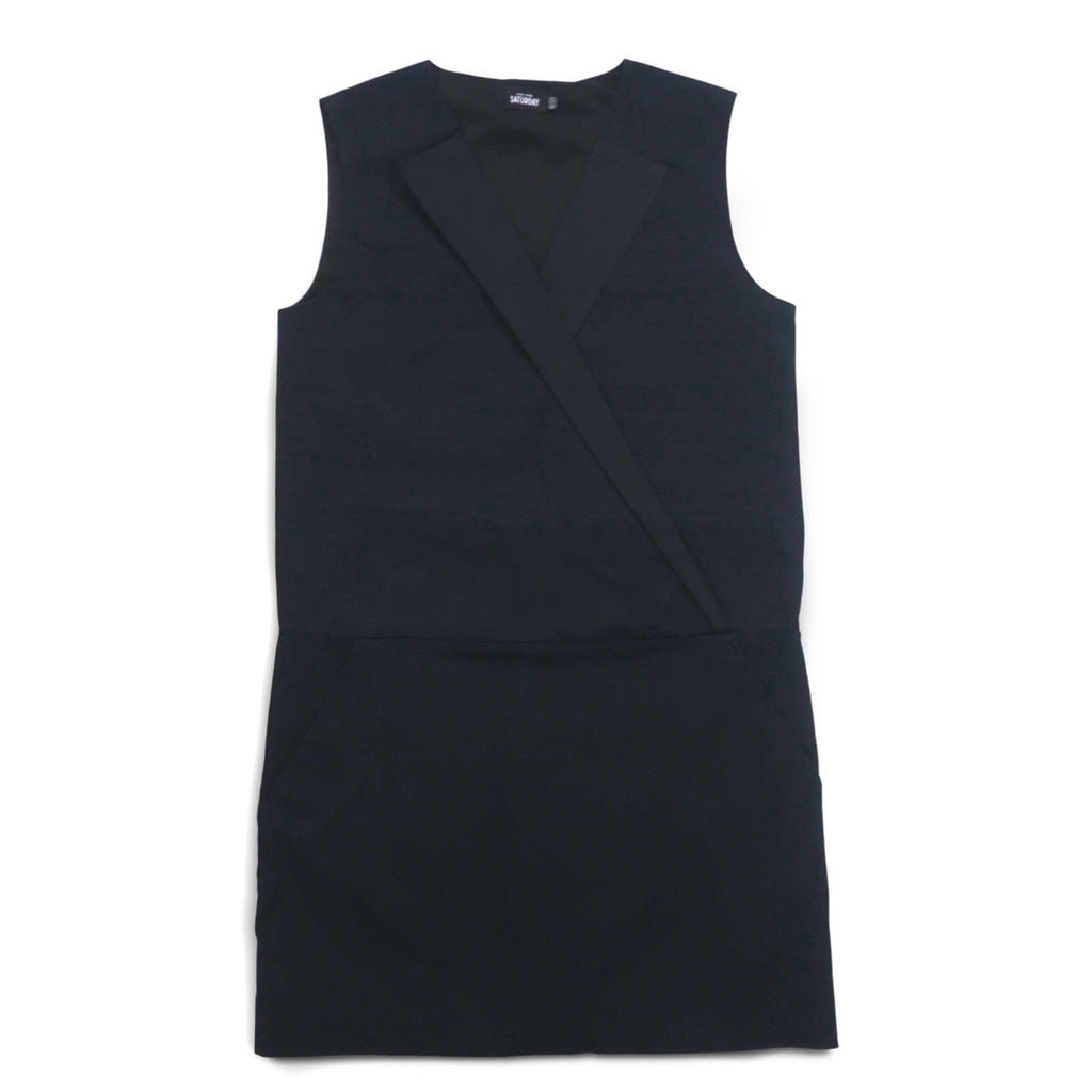 KATE SPADE SATURDAY Cache-Coeur Dress, Medium, Black, Cotton