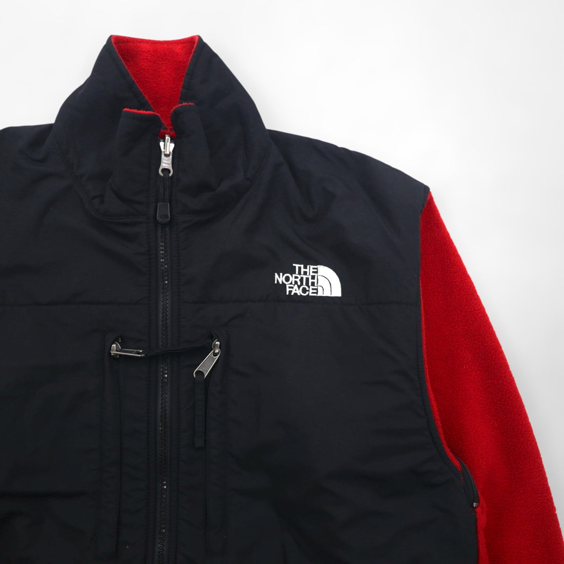 THE NORTH FACE Denali Jacket POLARTEC Fleece L Red Nylon Switching NL-3205