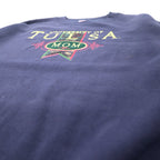 JAN SPORT USA製 90年代 カレッジ刺繍 スウェット M ネイビー コットン 裏起毛 UNIVERSITY OF TULSA
