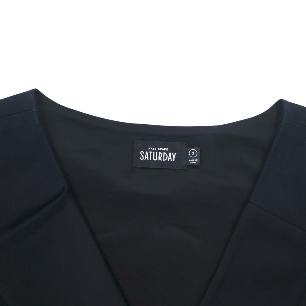 KATE SPADE SATURDAY Cache-Coeur Dress, Medium, Black, Cotton