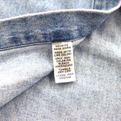 RALPH LAUREN 90年代 BIG SHIRT デニム ボタンダウンシャツ 2XL インディゴ ブルー スモールポニー刺繍 ビッグサイズ