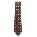 CHANEL Made in Italy Vintage Tie Navy Silk All-Over Pattern Chain