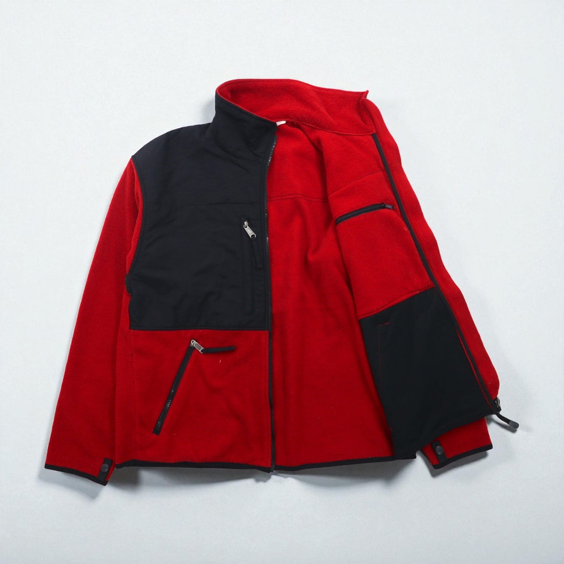 THE NORTH FACE Denali Jacket POLARTEC Fleece L Red Nylon Switching NL-3205