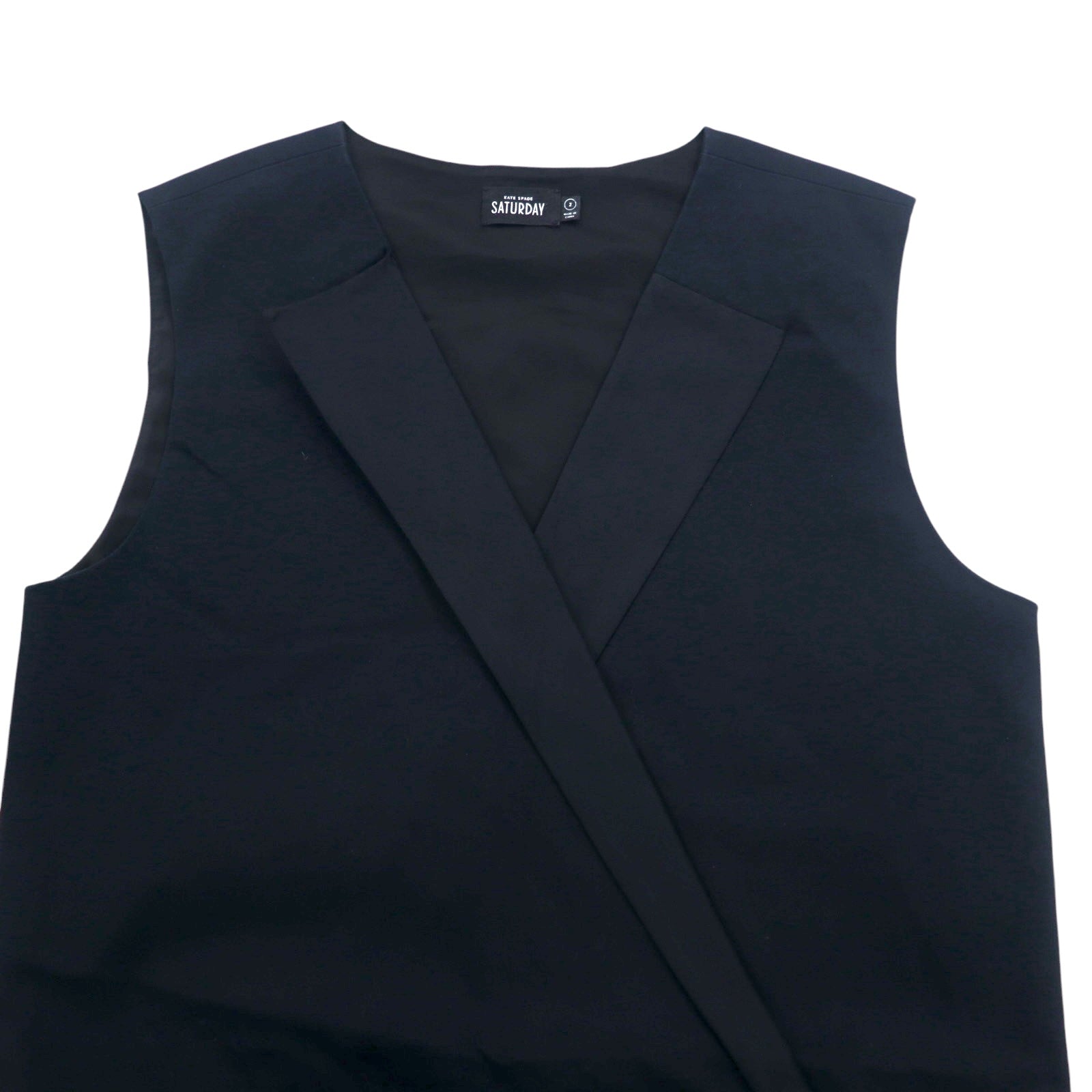 KATE SPADE SATURDAY Cache-Coeur Dress, Medium, Black, Cotton